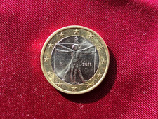 Moneta Italia 1 Euro 2011 Uomo Vitruviano BB+/SPL  Circolata Ordinaria