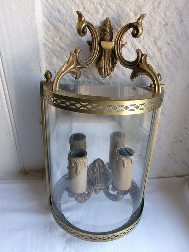 French gold bronze glass - of,
