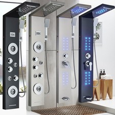 Colonna doccia LED acciaio