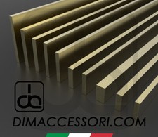 BARRA PIATTA OTTONE TRAFILATO - VARIE SEZIONI DISPONIBILI - ALTA QUALITÀ