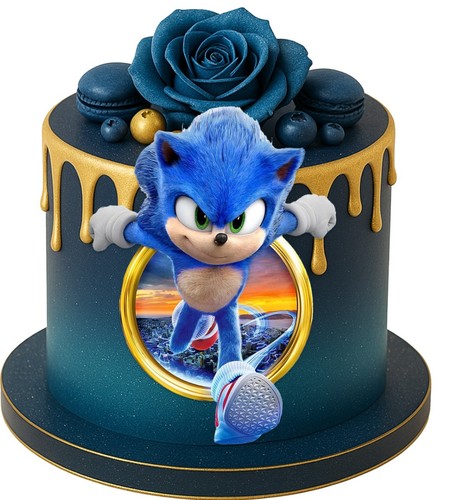 Sonic riccio blu commestibile - sonic,