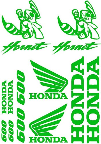 Adesivi verde honda hornet 600 - adesivi,