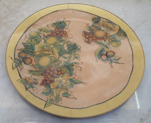 Piatto decoupage firmato - piatto, 8"