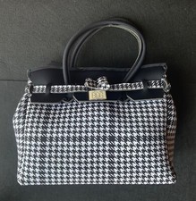 Borsa da donna Save My Bag pied de poule bianca e nera. Ottime condizioni.