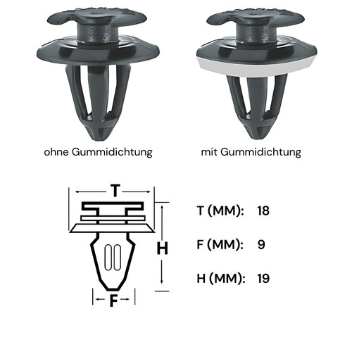 10x clip pannello - , porta