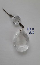 Goccia Cristallo Per Ricambio Restauro Lampadari Antichi, Sfaccettata H.4cm #23