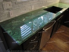 Lastra da banco in malachite