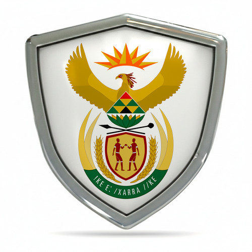 Adesivo stemma sudafrica - adesivo, 3d