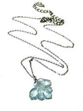Collana acquamarina intagliata