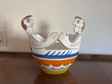 Ceramica De Simone ciotola artistica con figure umane – arte siciliana vintage