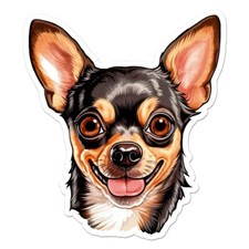 Chihuahua Cane, Adesivo Decalcomania in Vinile, Interno Esterno, 3 Misure, #11324