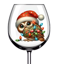 12x Adesivo Vinile Gufo di