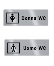 Targa adesiva bagno uomo e