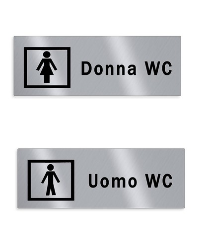 Targa adesiva bagno uomo - , e
