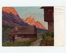 Antelao Tramonto sull'Antelao Polesello 1931 Cartolina Viaggiata Illustrata