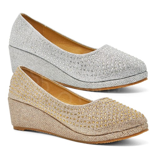 Scarpe corte tacco basso zeppa