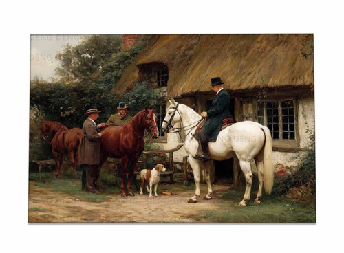 Quadro olio cavallo bianco