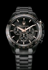 OROLOGIO Maserati Traguardo R8873612048 Acciaio Crono Nero *ASTA SOTTOCOSTO*