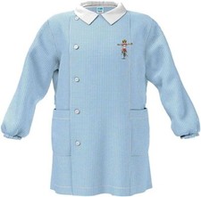SIGGI Grembiule bambino asilo, colore celeste, 2-3-4-5-6 ANNI, vari modelli