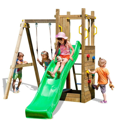 Scivolo altalena legno - scivolo,