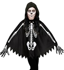 Skelett Poncho - Schwarz
