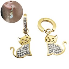 Orecchini pendenti con gatto