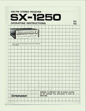 Pioneer SX-1250 Receiver