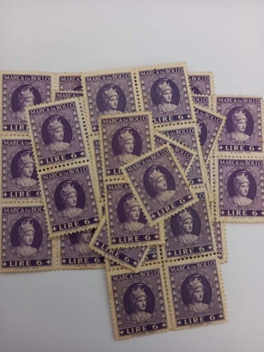 Marca bollo lire 6 - marca,