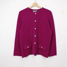 Cardigan Luisa Spagnoli lana viola taglia M da donna