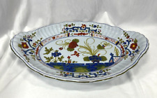 FAENZA Garofano Garofano Blu Sigma Servizio Piatto Ovale 18" Italia