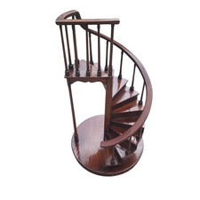 Vintage Mahogany Spiral Staircase Architectural Model Display Made Philippines