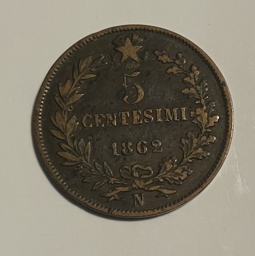 Italia centesimi 1862 - 5,