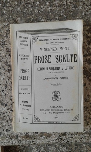 Vincenzo monti prose scelte - prose,