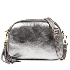 Aliminusa Borsa a tracolla Donna Vera pelle scamosciata laccata 22 x 9 x 16 cm