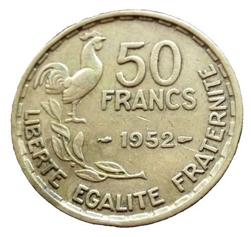 Monnaie france francs 1952 - france, 50