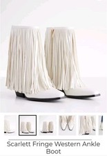 Women’s White Fringe Western