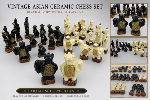 Set scacchi ceramica orientale