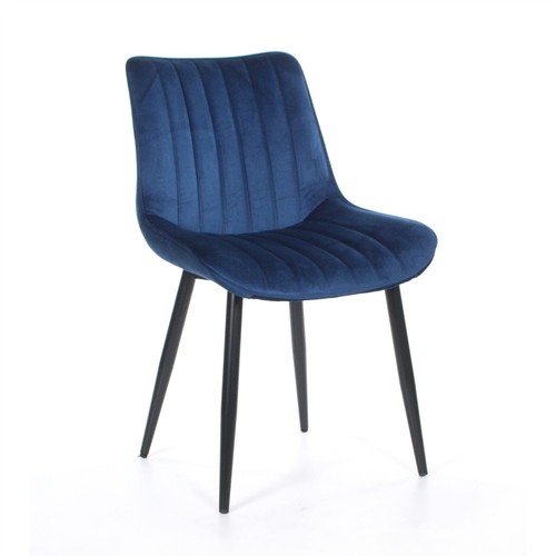 Velluto tappezzato blu sedia - velluto,