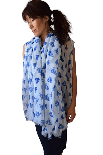 Sciarpa oversize stampa barca - oversize,