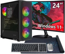 Set Computer Core i7 16GB RAM 512GB SSD Windows 11 WiFi + Monitor 24"
