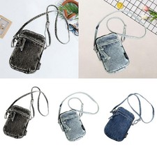Borsa a tracolla in denim con