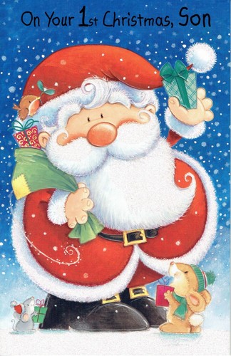 Son 1st christmas card - 1st,