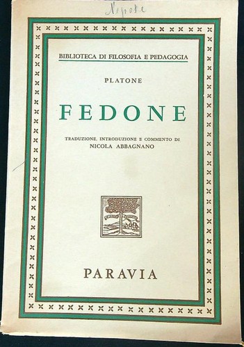 Fedone platone paravia 1969 - fedone,