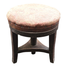 Panchetto da Pianoforte Antico Stile Impero Italia Prima Metà XIX Secolo in Noce