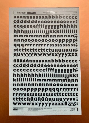 Letraset 1734 gill - 1734, extra