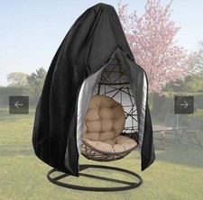 Coprisedia a Uovo da Patio con Cerniera, Coprisedia a Dondolo in Vimini Uovo - A0032