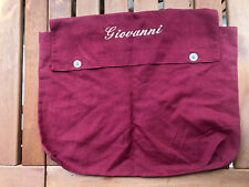 BELLORA SACCHETTO IN COTONE/LINO ROSSO RICAMATO PORTA TUTTO