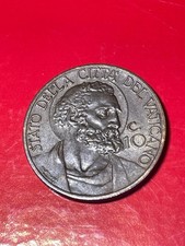 VATICAN 10 Cent Coin 1935 POPE