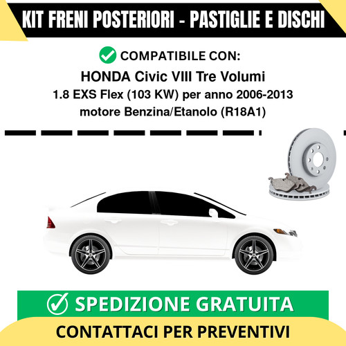 Kit freni posteriori - posteriori, per