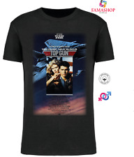 MAGLIETTA T-SHIRT NERA POSTER TOP GUN FILM CRUISE MOVIE ANNI 90